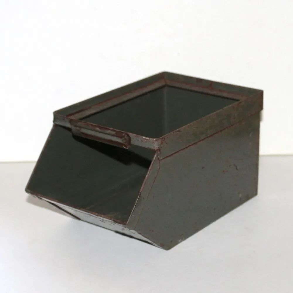 Vintage Stackbin No 0 stackable hardware organizer industrial Pawtucket green